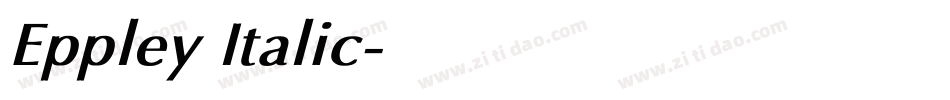 Eppley Italic字体转换